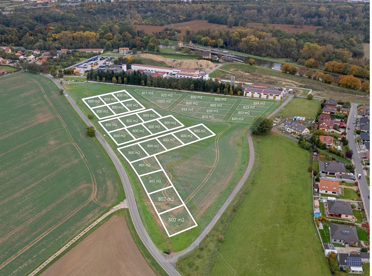 Prodej stavebního pozemku 800 m², Hořín – fotka 1 z 3