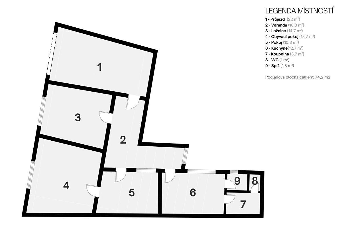 Prodej rodinného domu 90 m², pozemek 383 m² – fotografie 3
