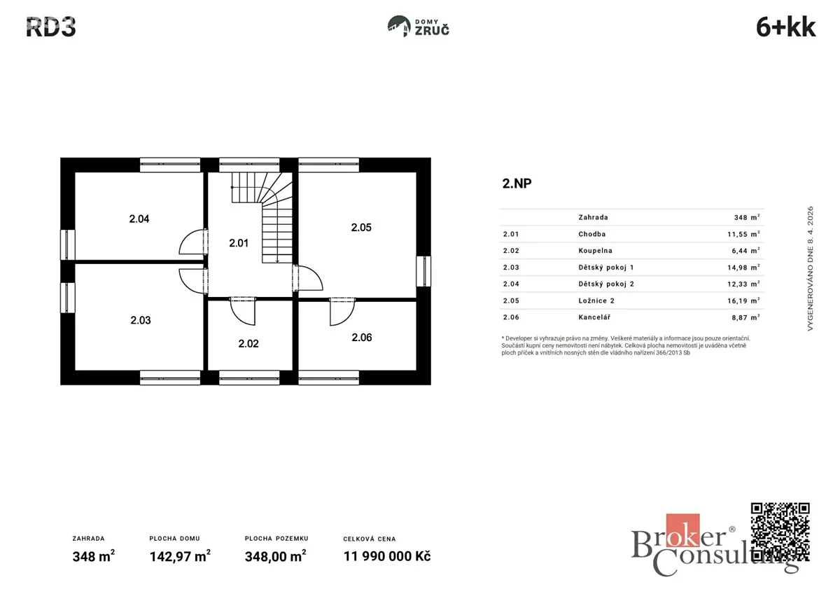 Prodej rodinného domu 142 m², pozemek 348 m² – pohled 3