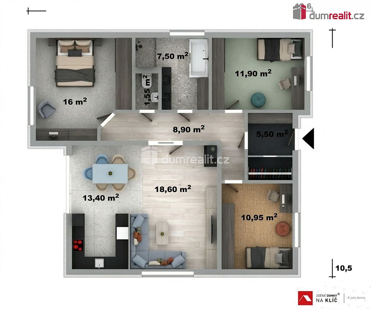 Prodej projektu na klíč 115 m², pozemek 560 m² – fotografie 5