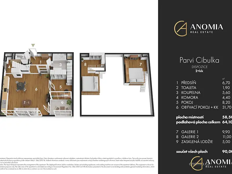 Prodej bytu 2+kk 59 m², Praha – náhled fotky 3