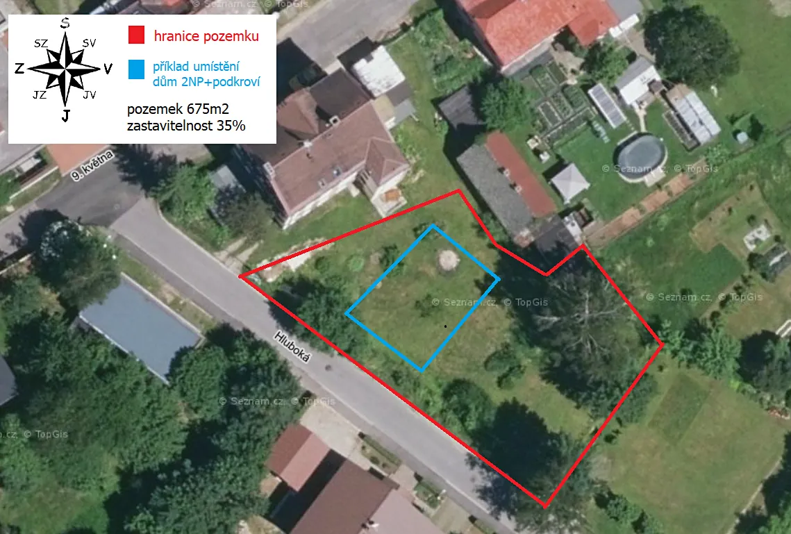 Prodej stavebního pozemku 675 m² – pohled 6