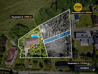 Prodej stavebního pozemku 1896 m²