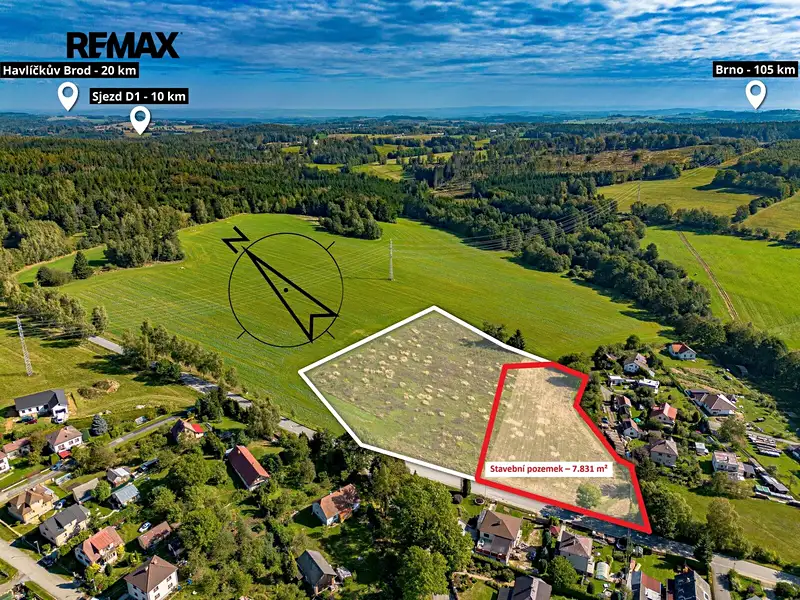 Prodej komerčního pozemku 7831 m², Humpolec – náhled fotky 2