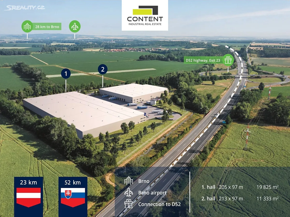 Pronájem výrobní haly, prostoru 19825 m² – další