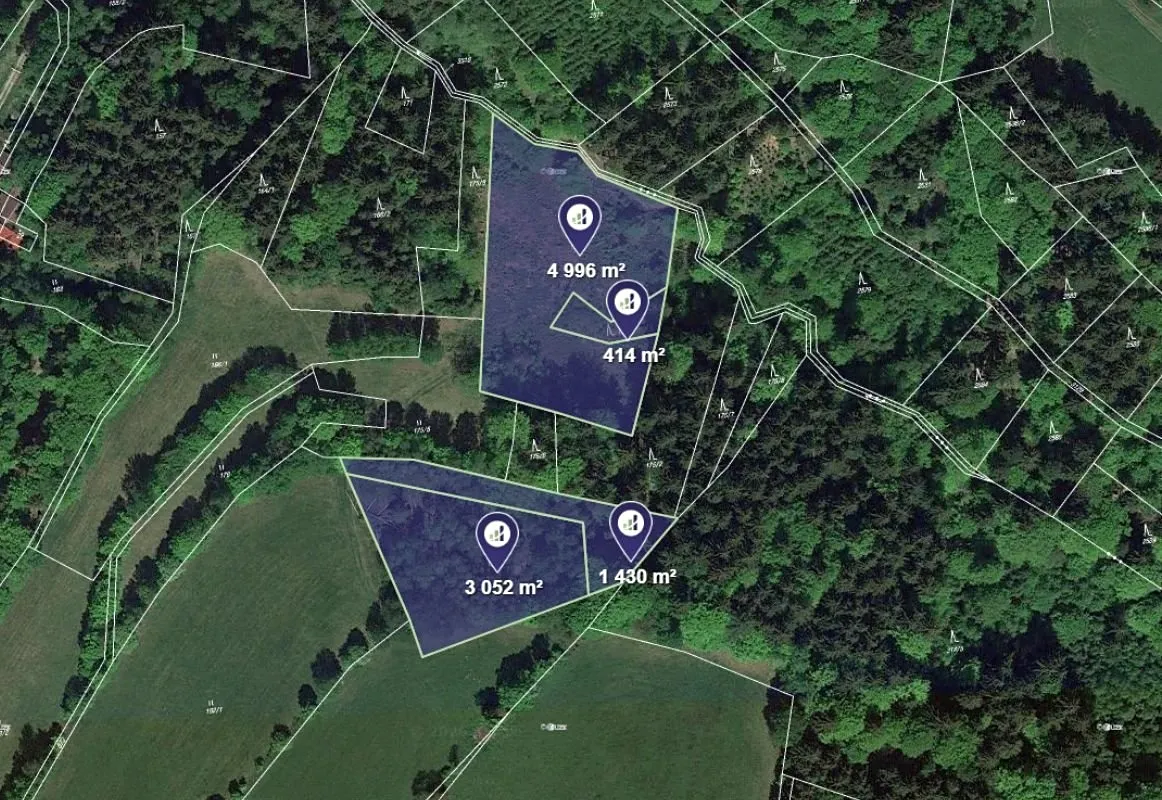 Prodej lesa 9892 m²