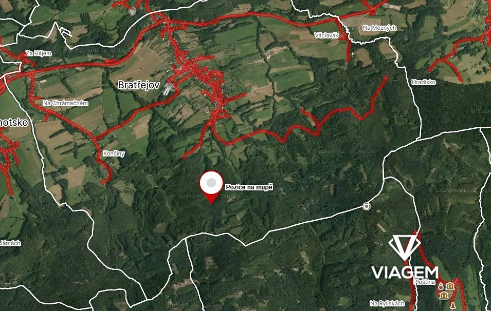 Prodej podílu 1/284 pole 7560 m²