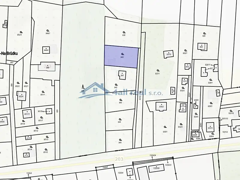 Prodej stavebního pozemku 777 m², Vejprnice – náhled fotky 2