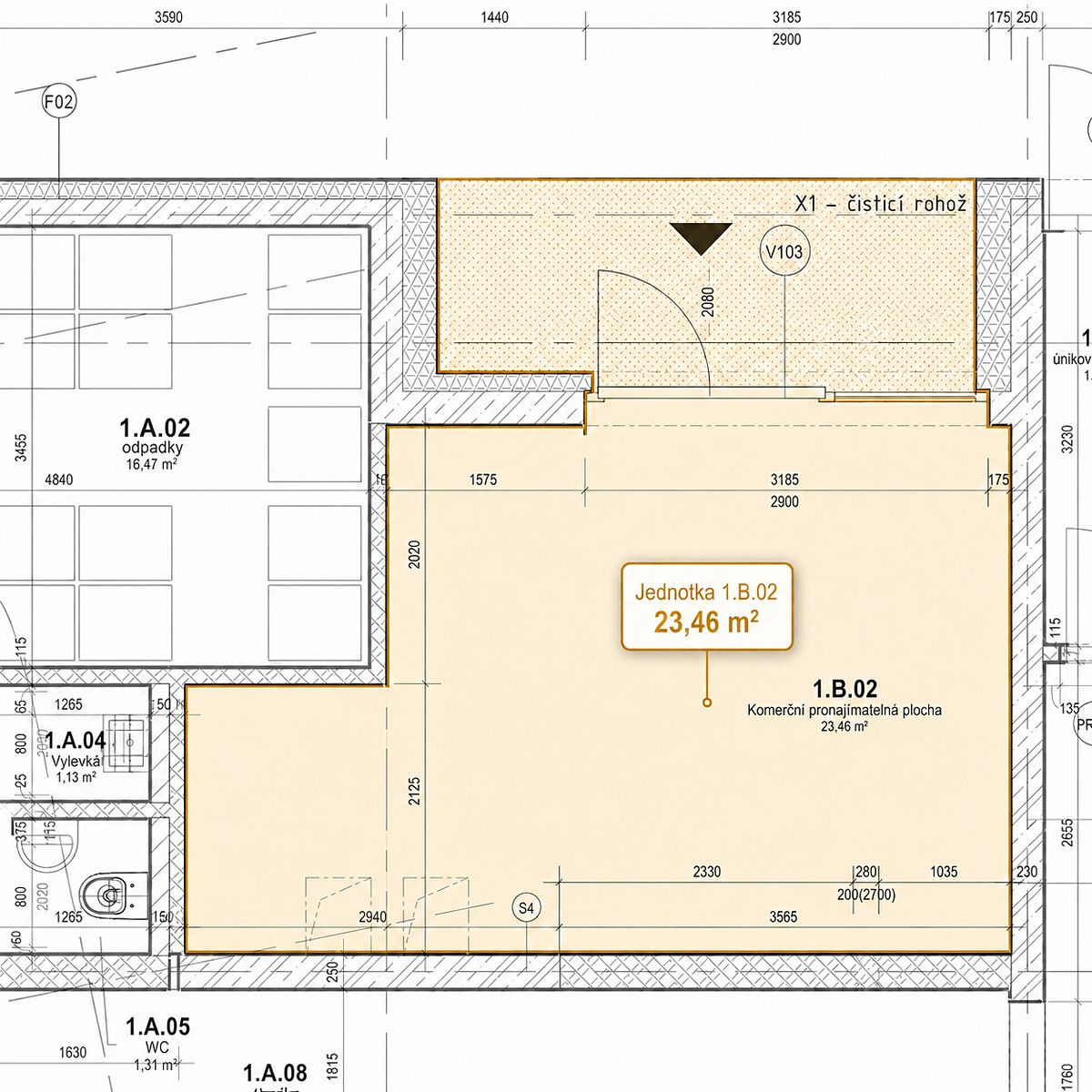Pronájem obchodního prostoru 24 m² – fotografie 2
