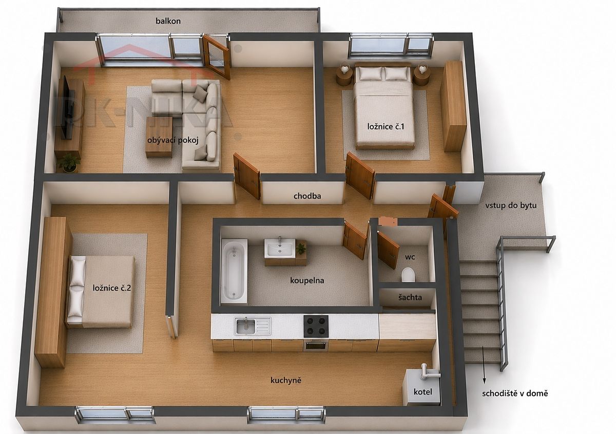 Prodej bytu 3+1 72 m² – fotografie 4
