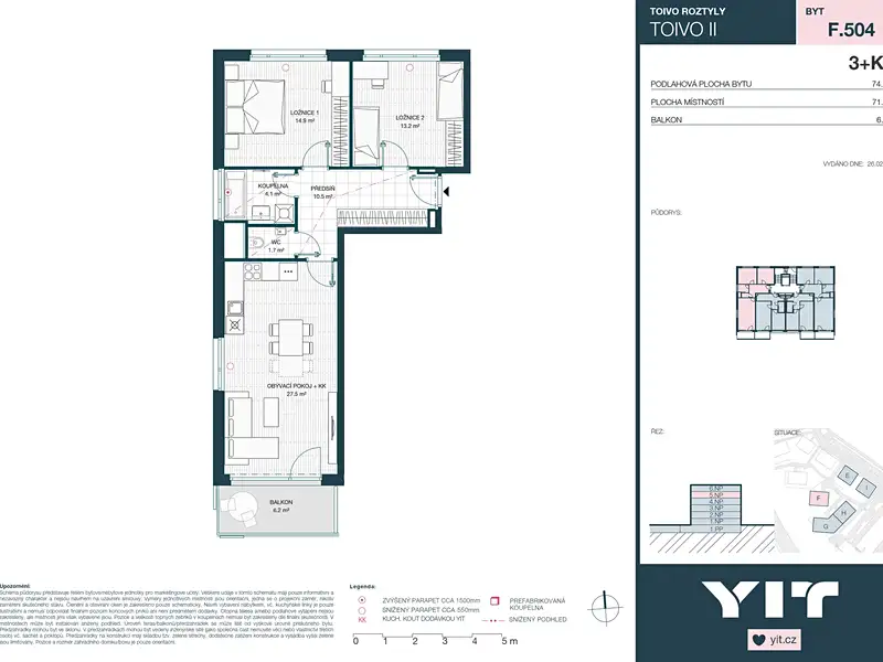 Prodej bytu 3+kk 72 m², Praha – náhled fotky 2