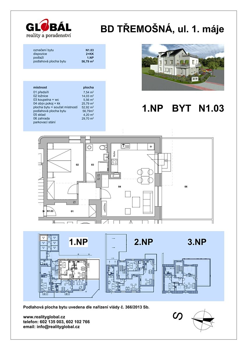 Prodej bytu 2+kk 56 m² – fotografie 2