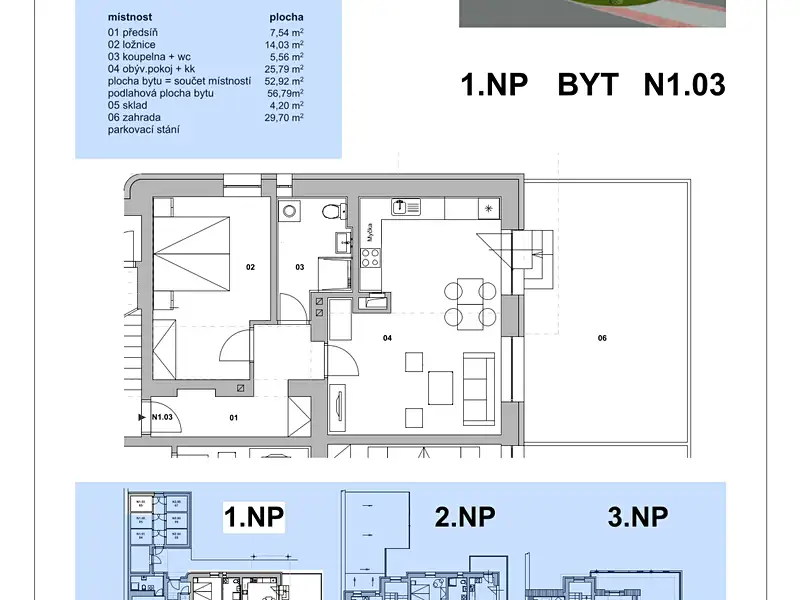 Prodej bytu 2+kk 56 m², Třemošná – náhled fotky 2