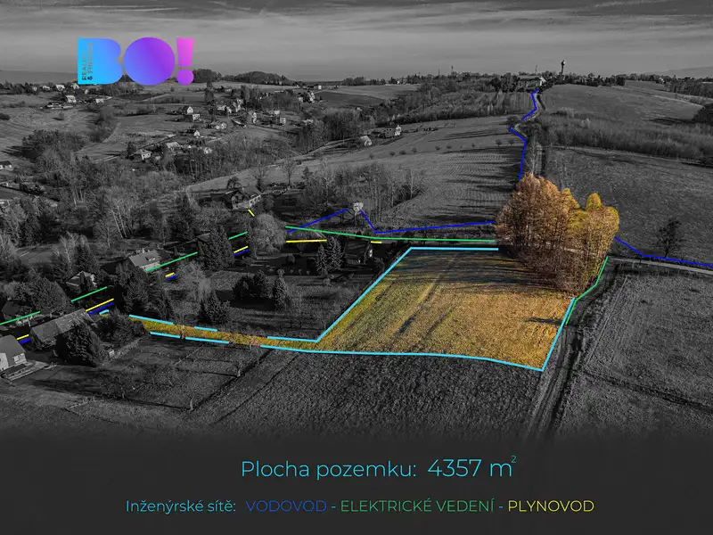 Prodej stavebního pozemku 4357 m², Těrlicko – náhled fotky 3
