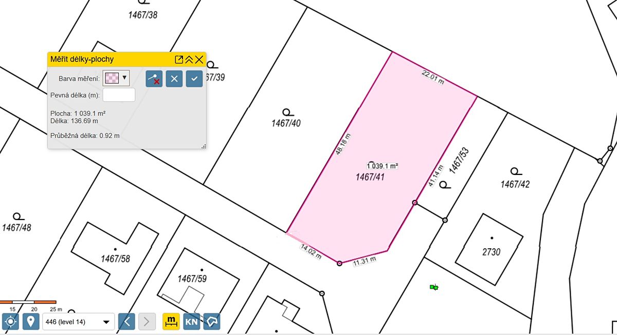 Prodej stavebního pozemku 1039 m² – fotografie 3