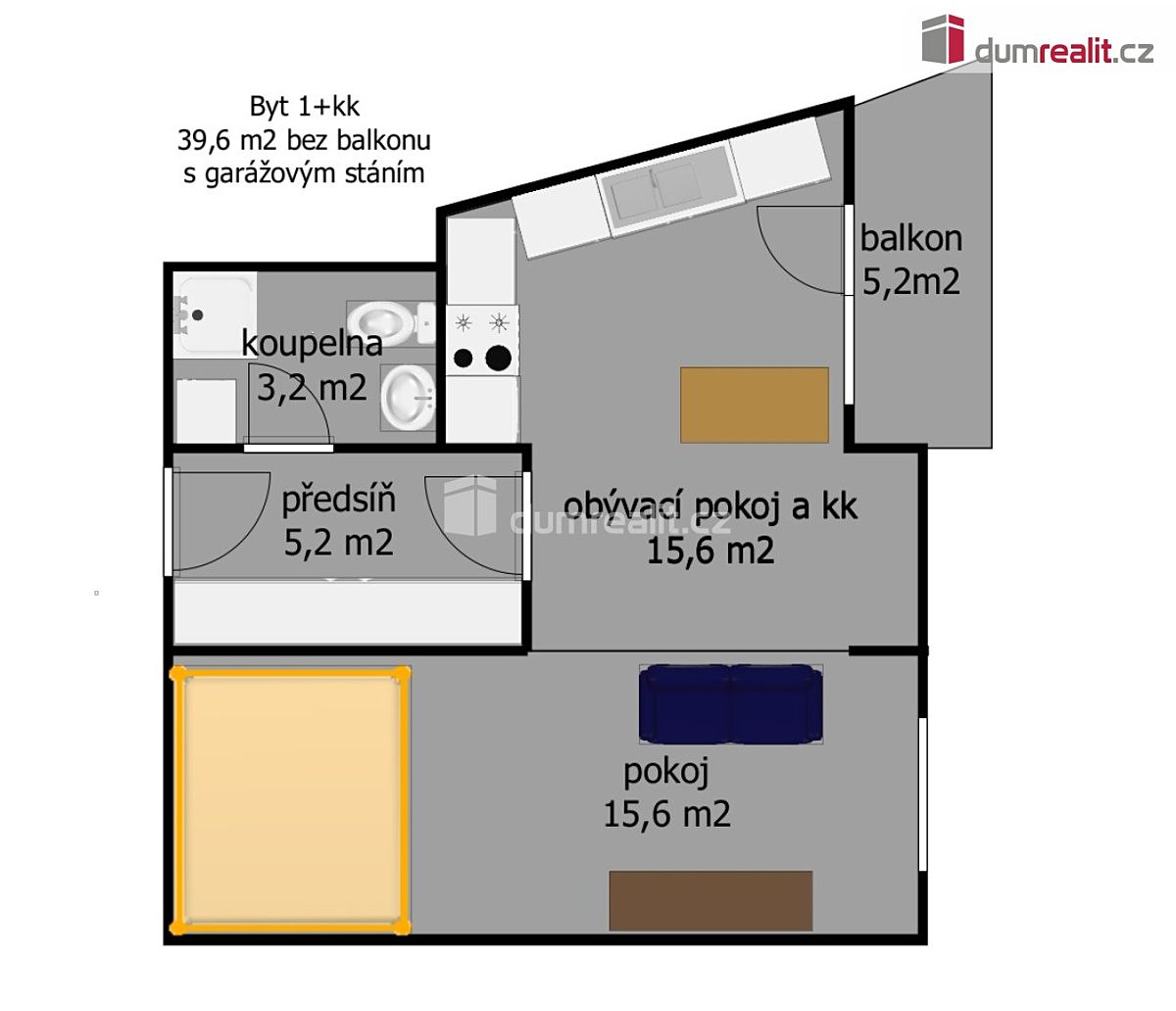 Prodej bytu 1+kk 39 m² – fotografie 5