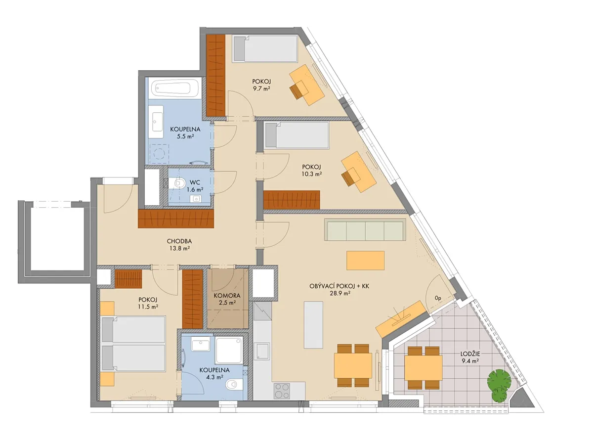 Prodej bytu 4+kk 95 m² – pohled 4