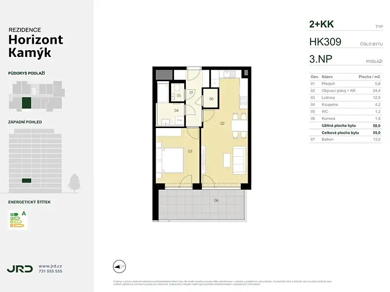 Prodej bytu 2+kk 55 m², Praha – náhled fotky 3