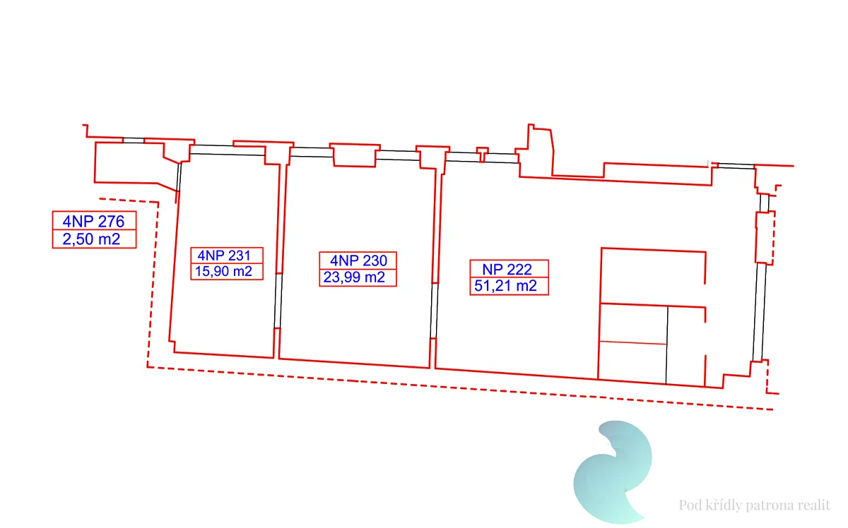 Pronájem kanceláře 94 m² – pohled 4