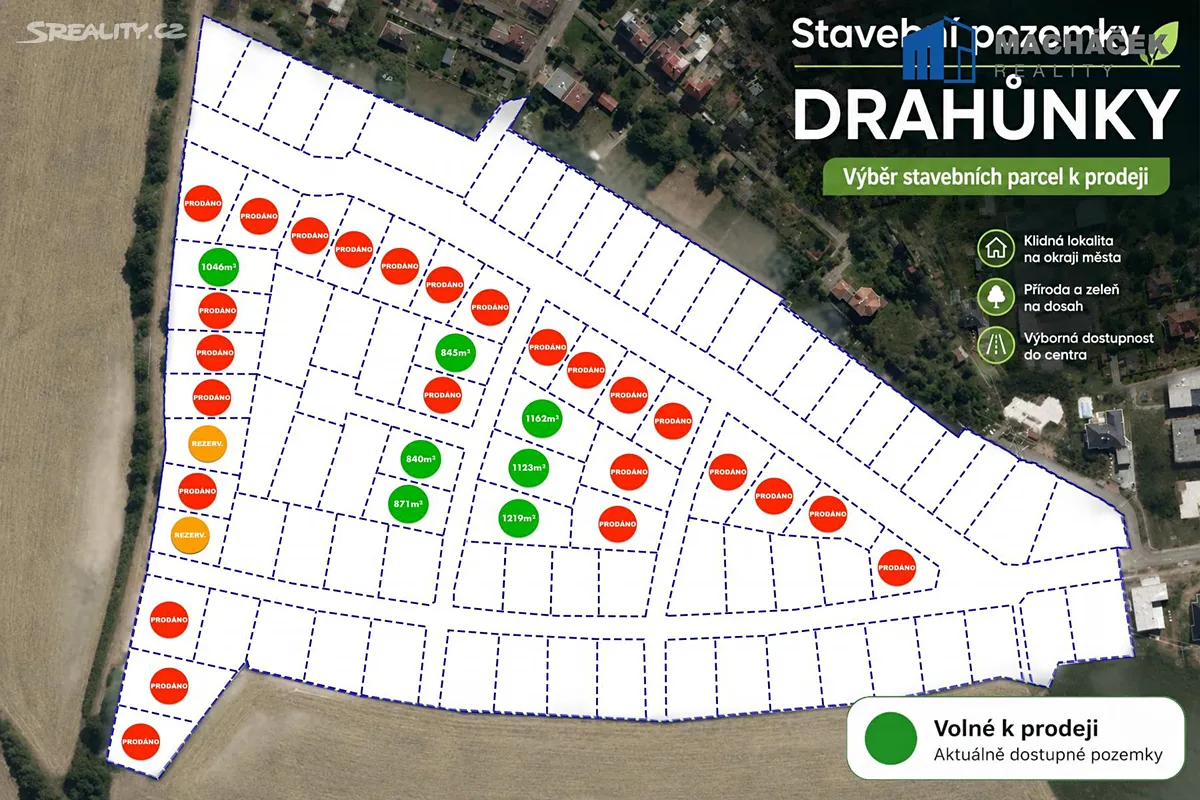 Prodej stavebního pozemku 840 m², Dubí