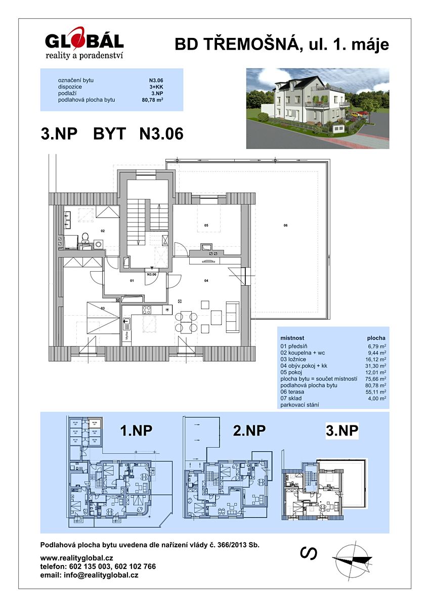 Prodej bytu 3+kk 80 m² – fotografie 2