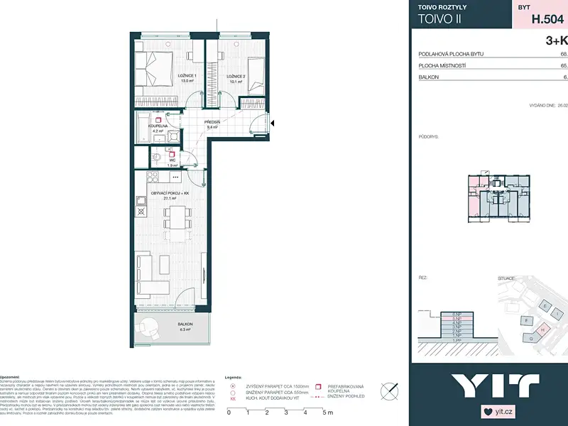 Prodej bytu 3+kk 66 m², Praha – náhled fotky 2