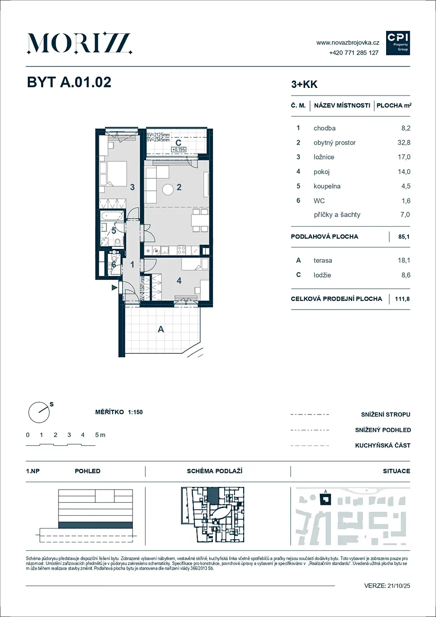 Prodej bytu 3+kk 85 m² – pohled 6