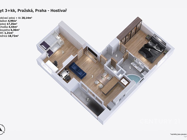 Wohnung 3+kk zum Kauf, 79 m² (24 von 28)
