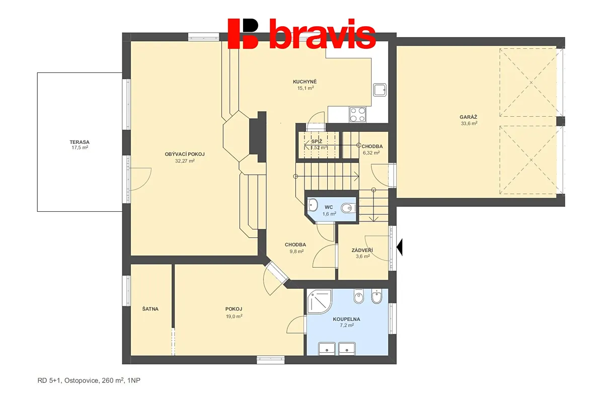 Prodej rodinného domu 161 m², pozemek 1450 m² – pohled 4
