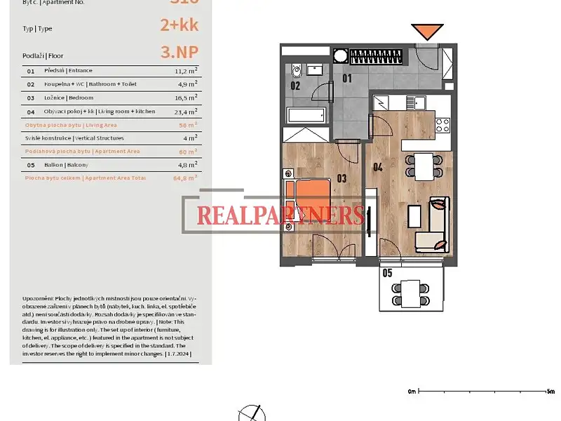 Prodej bytu 2+kk 65 m², Praha – náhled fotky 2