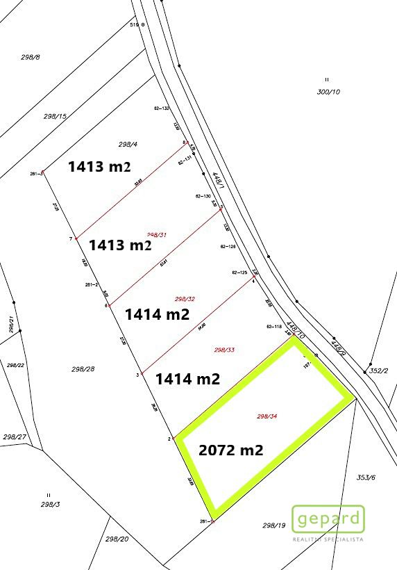 Prodej stavebního pozemku 2072 m² – fotografie 4