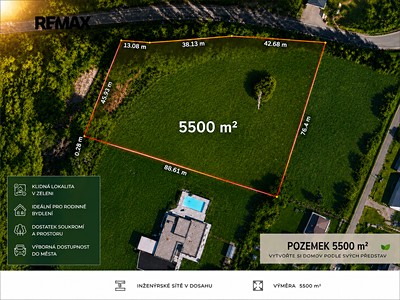 Prodej  stavebního pozemku 5 500 m²
