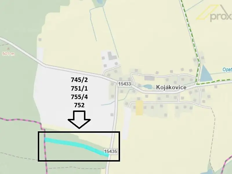 Prodej lesa 18959 m², Jílovice – náhled fotky 3