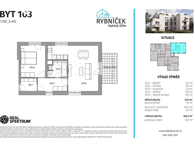 Квартира 2+kk на продаж, 58 м² (2 з 21)
