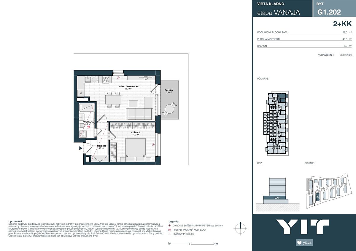 Prodej bytu 2+kk 49 m² – fotografie 2