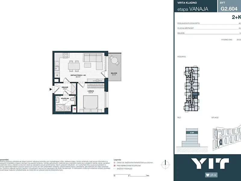 Prodej bytu 2+kk 43 m², Kladno – náhled fotky 2
