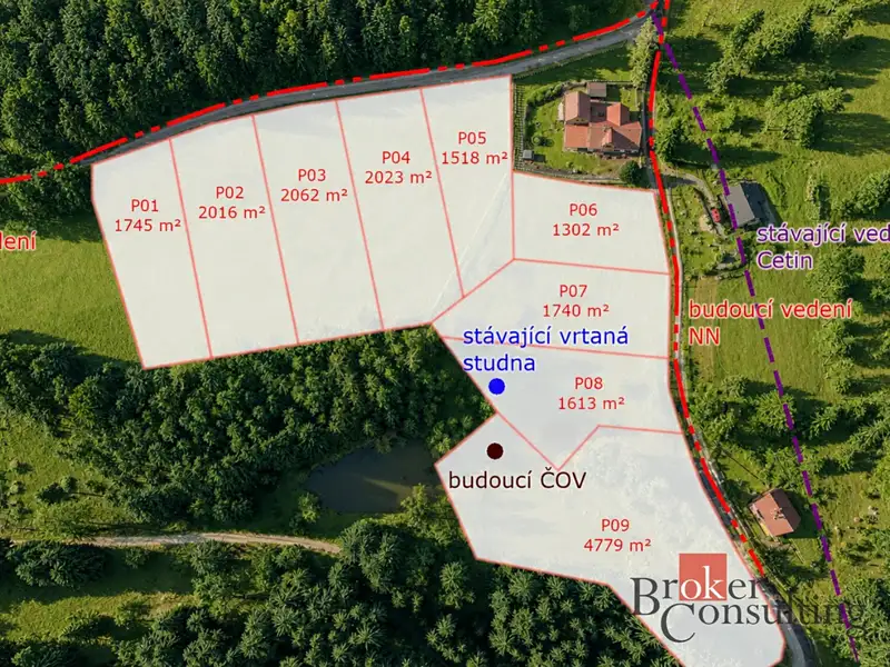 Prodej stavebního pozemku 1745 m², Nejdek – náhled fotky 2