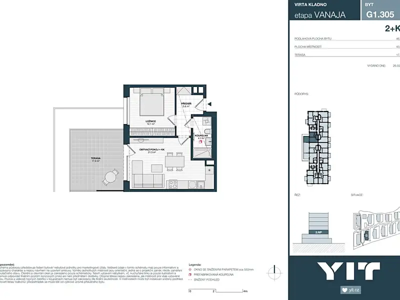 Prodej bytu 2+kk 43 m², Kladno – náhled fotky 2