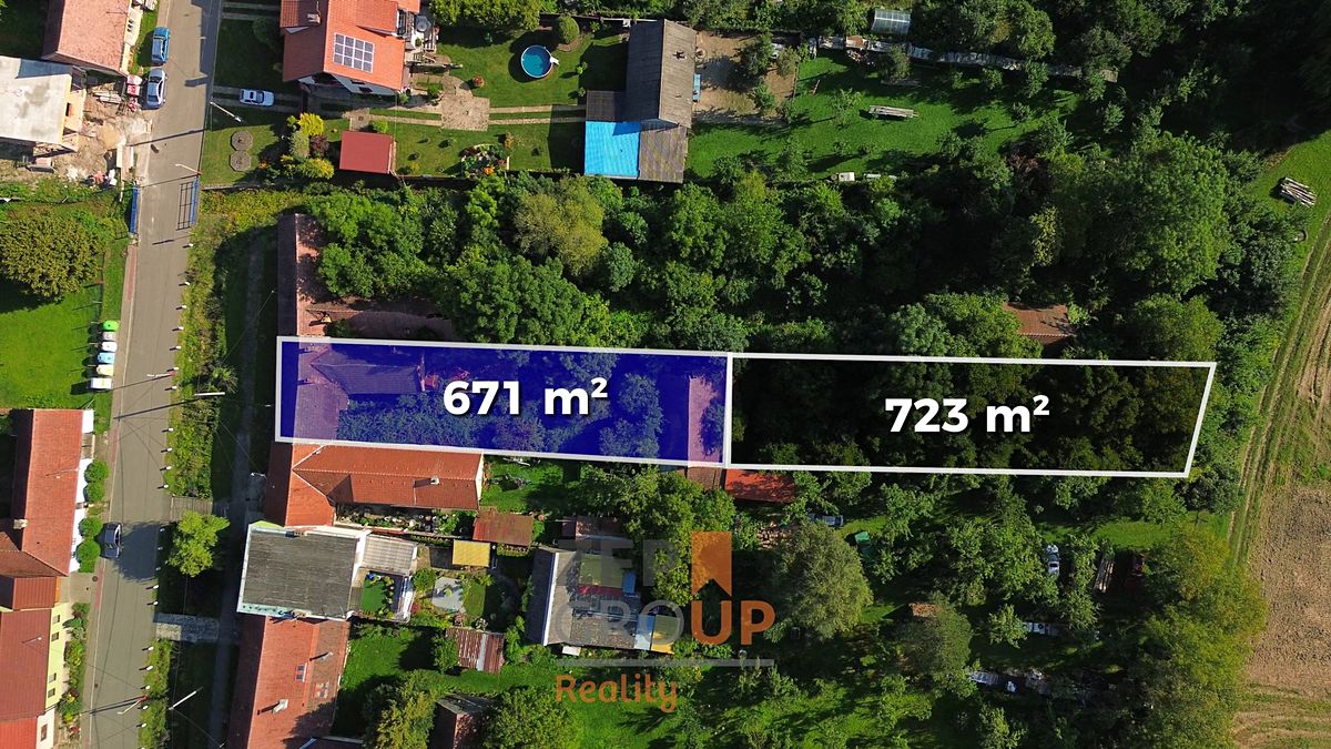 Prodej stavebního pozemku 1394 m², Malá Vrbka – fotka 1 z 3