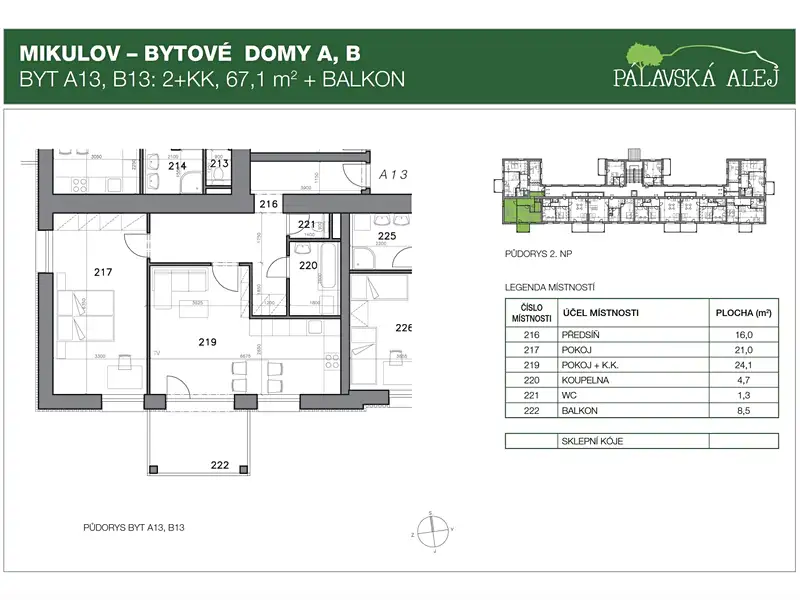Pronájem bytu 2+kk 67 m², Mikulov – náhled fotky 3