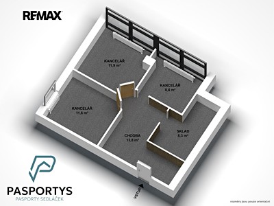 Pronájem kanceláře 54 m²