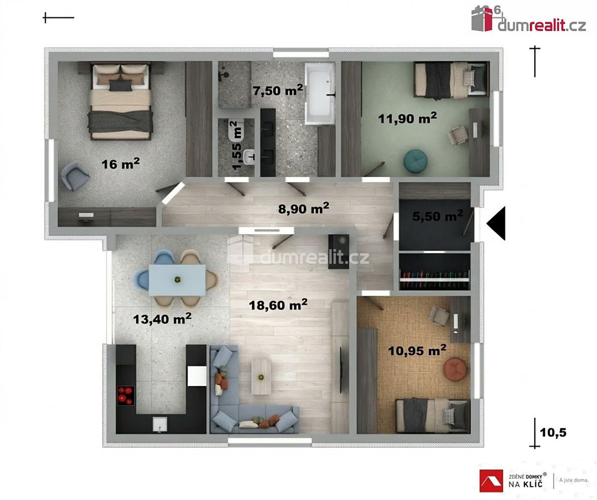 Prodej projektu na klíč 115 m², pozemek 1014 m² – fotografie 4