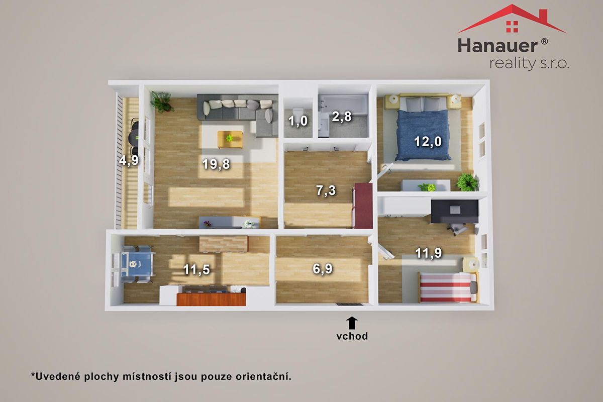 Prodej bytu 3+1 78 m² – fotografie 2