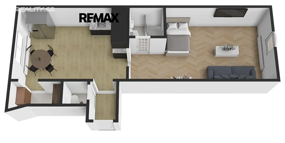 Pronájem bytu 2+kk 53 m² – pohled 4
