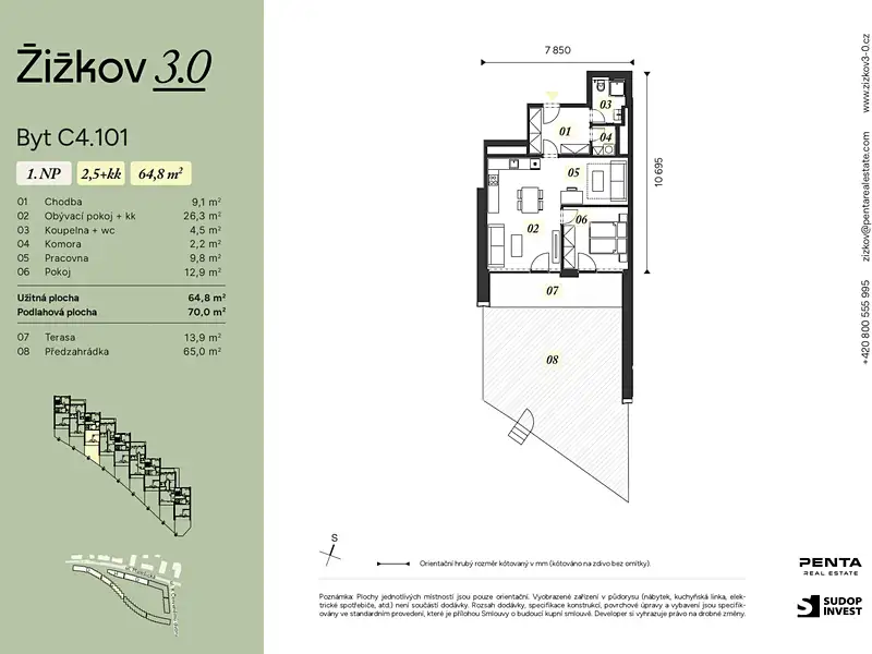 Prodej bytu 2+kk 65 m², Praha – náhled fotky 2