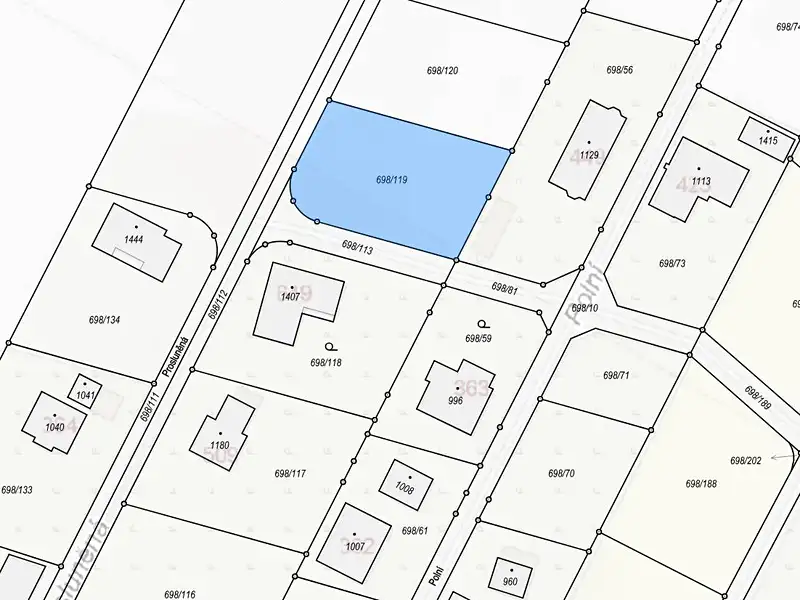 Prodej stavebního pozemku 1052 m², Pyšely – náhled fotky 2