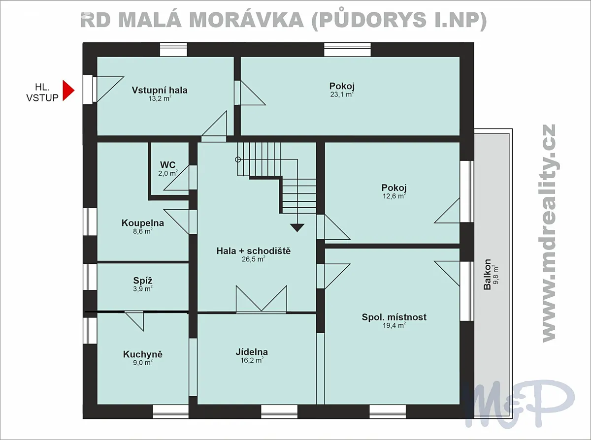 Prodej rodinného domu 220 m², pozemek 2343 m² – pohled 2