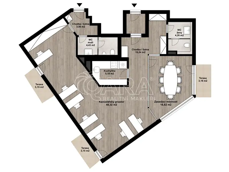 Pronájem kanceláře 96 m², Praha – náhled fotky 3