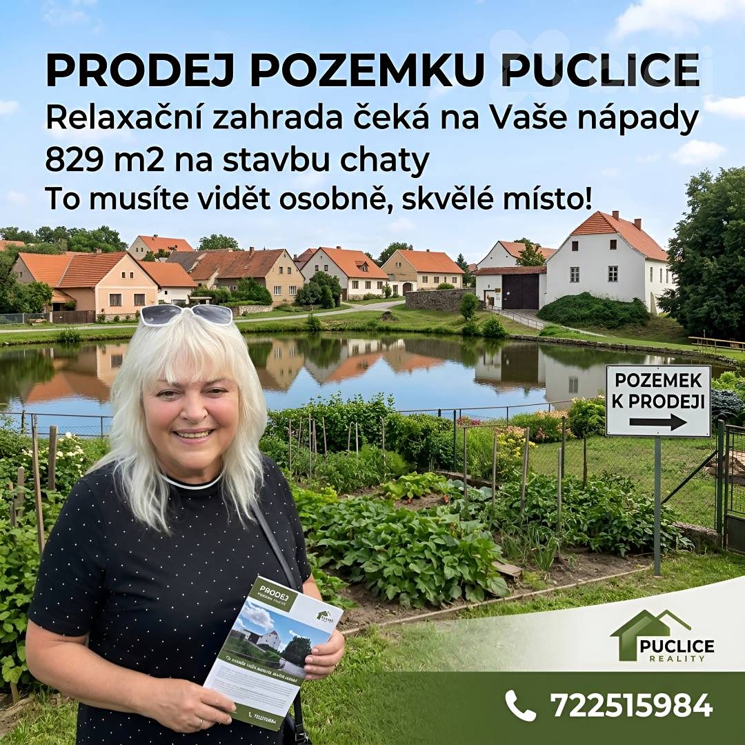 Prodej zahrady 829 m², Puclice – fotka 1 z 3