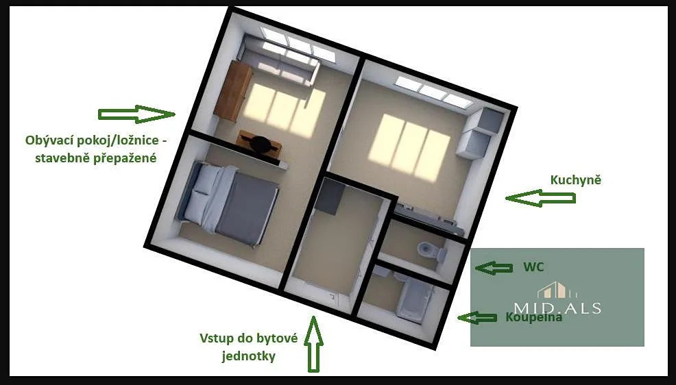 Pronájem bytu 1+1 39 m², Plzeň